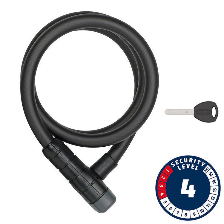 Abus, 6412K, Cable lock, Key, 12mm, 85cm, Black