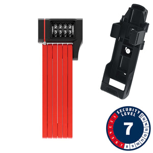 ABUS Bordo uGrip 5700 Folding Lock Combination Red