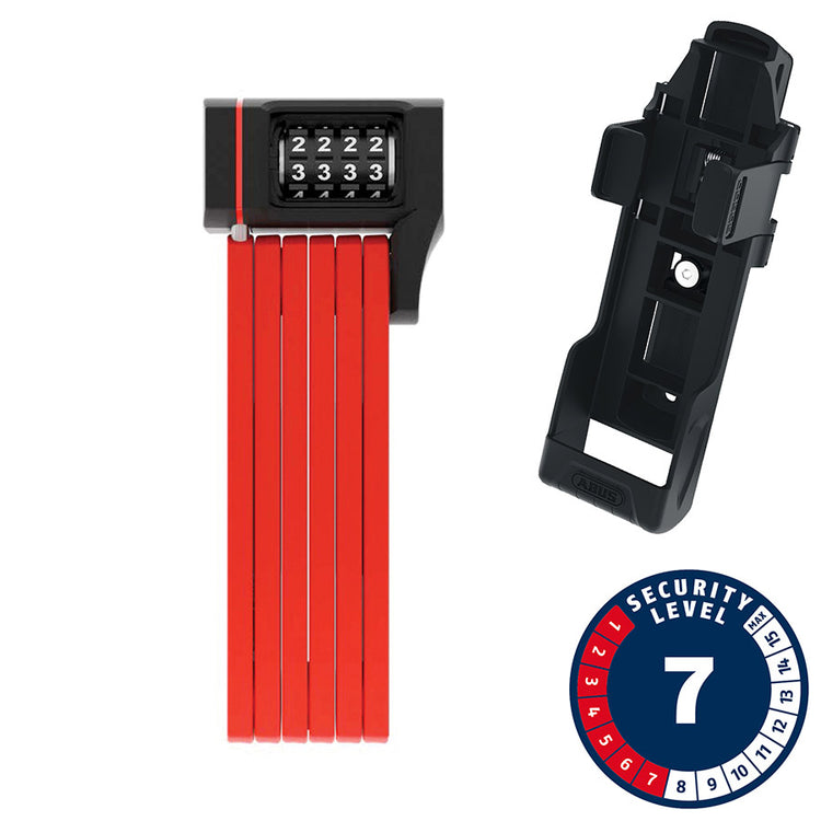 ABUS Bordo uGrip 5700 Folding Lock Combination Red