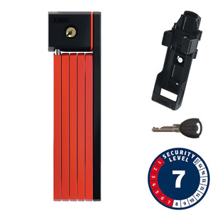 ABUS Bordo uGrip 5700 Folding Lock Keyed Red