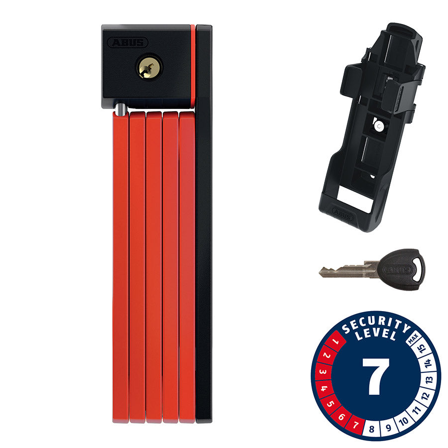ABUS Bordo uGrip 5700 Folding Lock Keyed Red