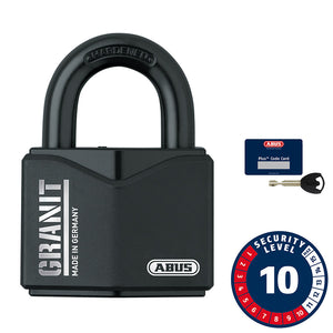 Abus, Granit 37/55, Padlock, Key, 62.5x55mm, Black