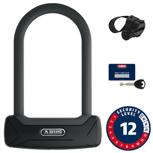 Abus, Granit Plus 640, U-Lock, Key, 12mm, 8.30cm x 15.0 cm, 3.3''x 5.9'', Black