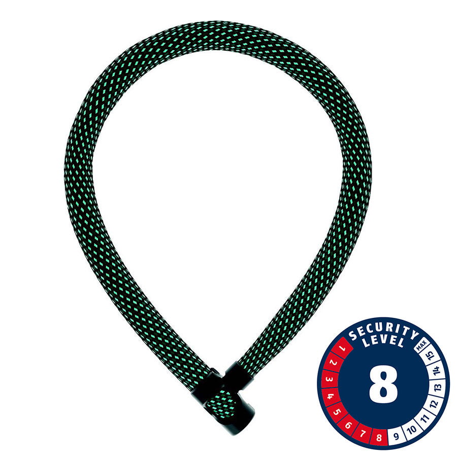 Abus, IvyTex IVERA 7210K, Chain Lock, Key, 7mm, 85cm, 2.8', Diving Blue