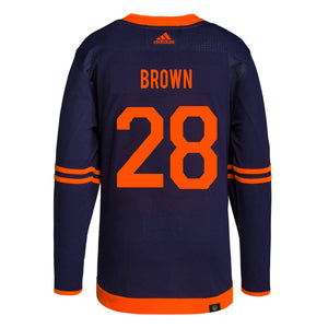 adidas NHL Edmonton Oilers Connor Brown Authentic Primegreen Alternate Jersey  