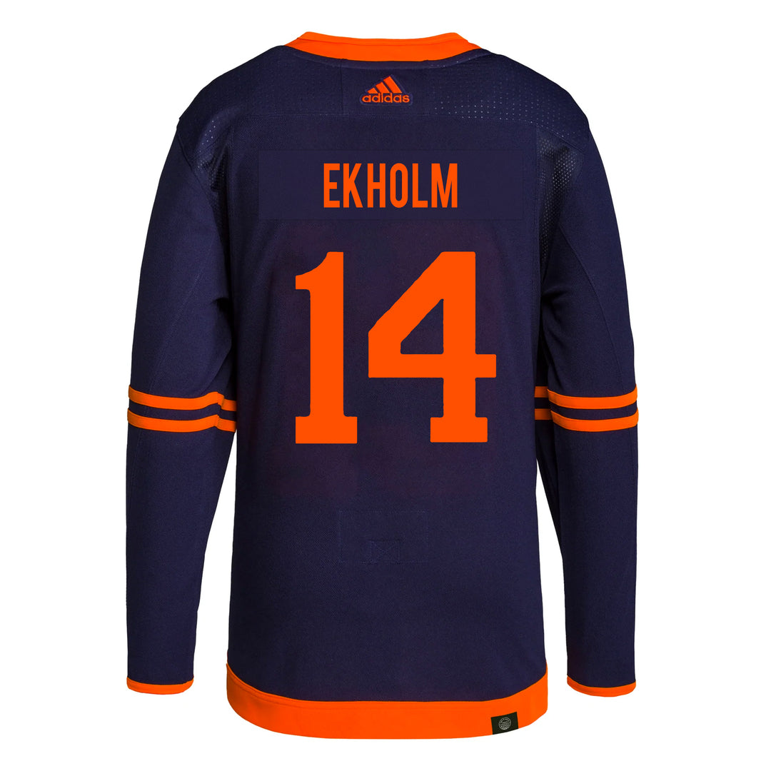adidas NHL Edmonton Oilers Mattias Ekholm Authentic Primegreen Alternate Jersey  