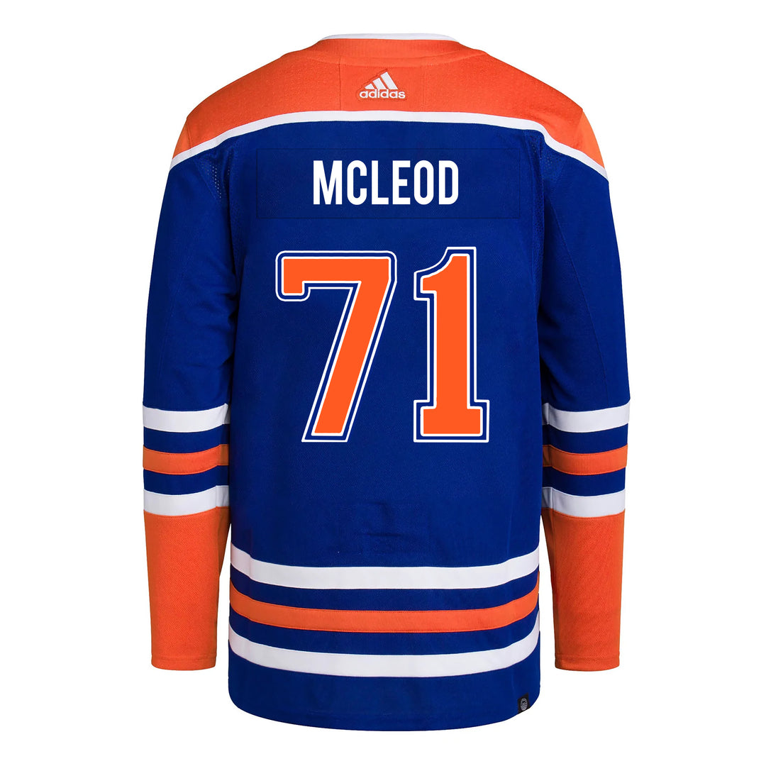 adidas NHL Edmonton Oilers Ryan McLeod Authentic Primegreen Home Jersey  