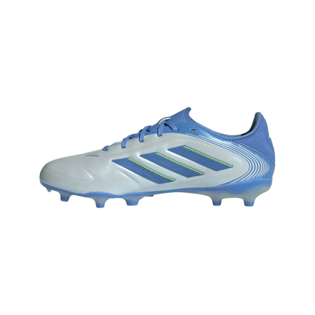 adidas Junior Copa Pure III IE1195 League FG Soccer Cleats blue grey lime
