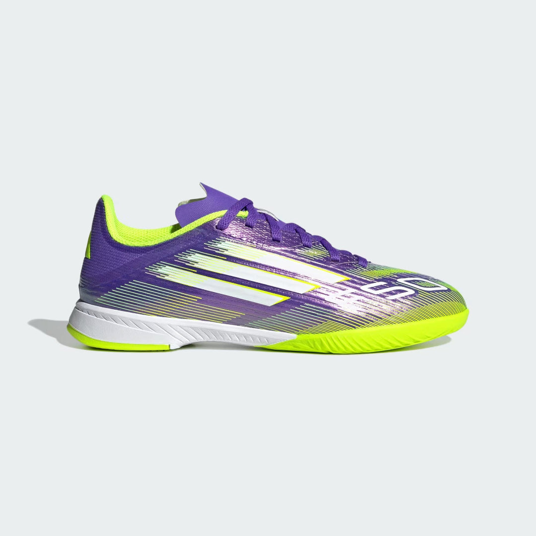 adidas Junior F50 Club Indoor Soccer Shoes purple/white
