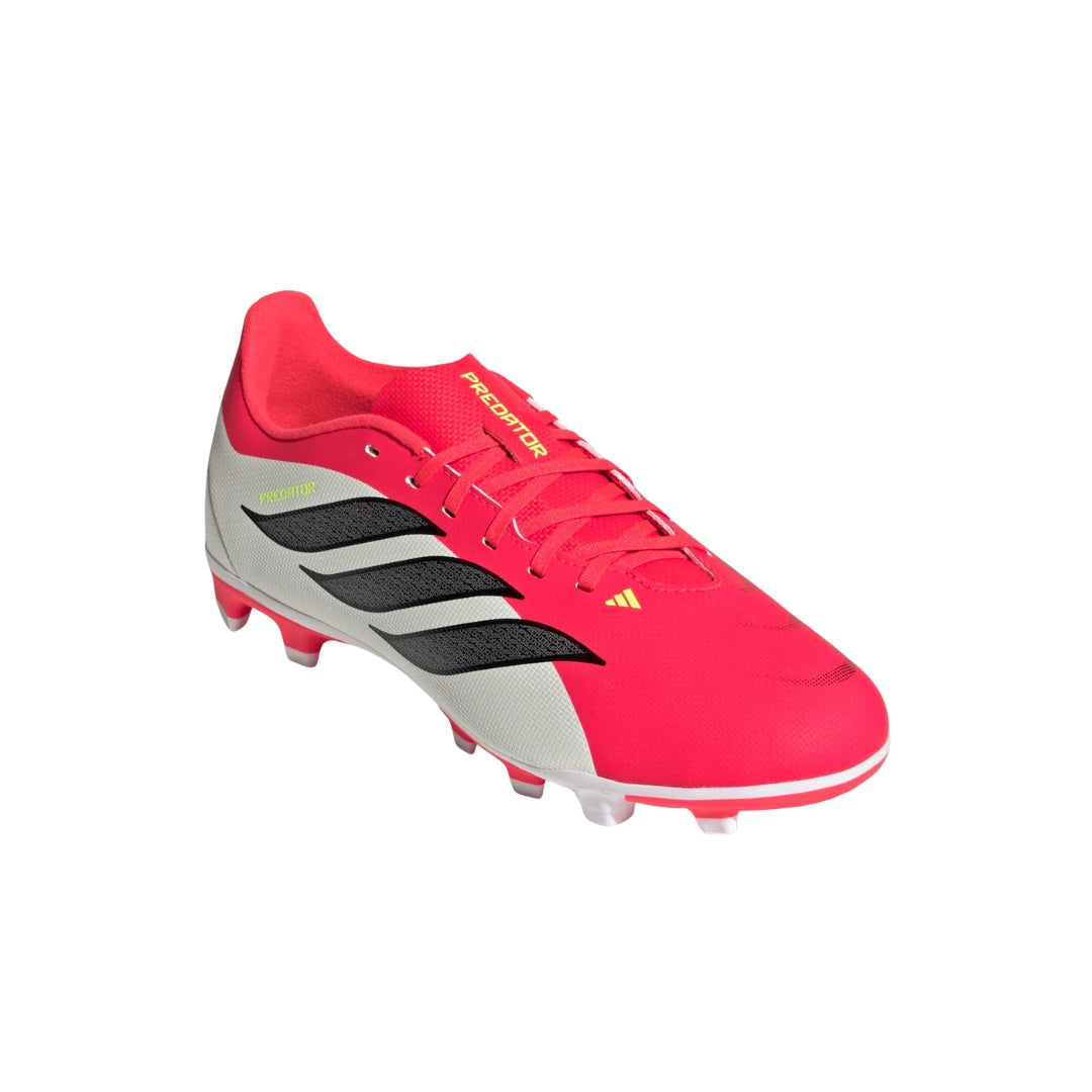 adidas Junior Predator Club FG/MG Soccer Cleats Lucid Red / Core Black / Cloud White
