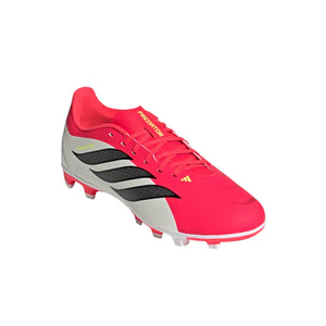 adidas Junior Predator Club FG/MG Soccer Cleats Lucid Red / Core Black / Cloud White