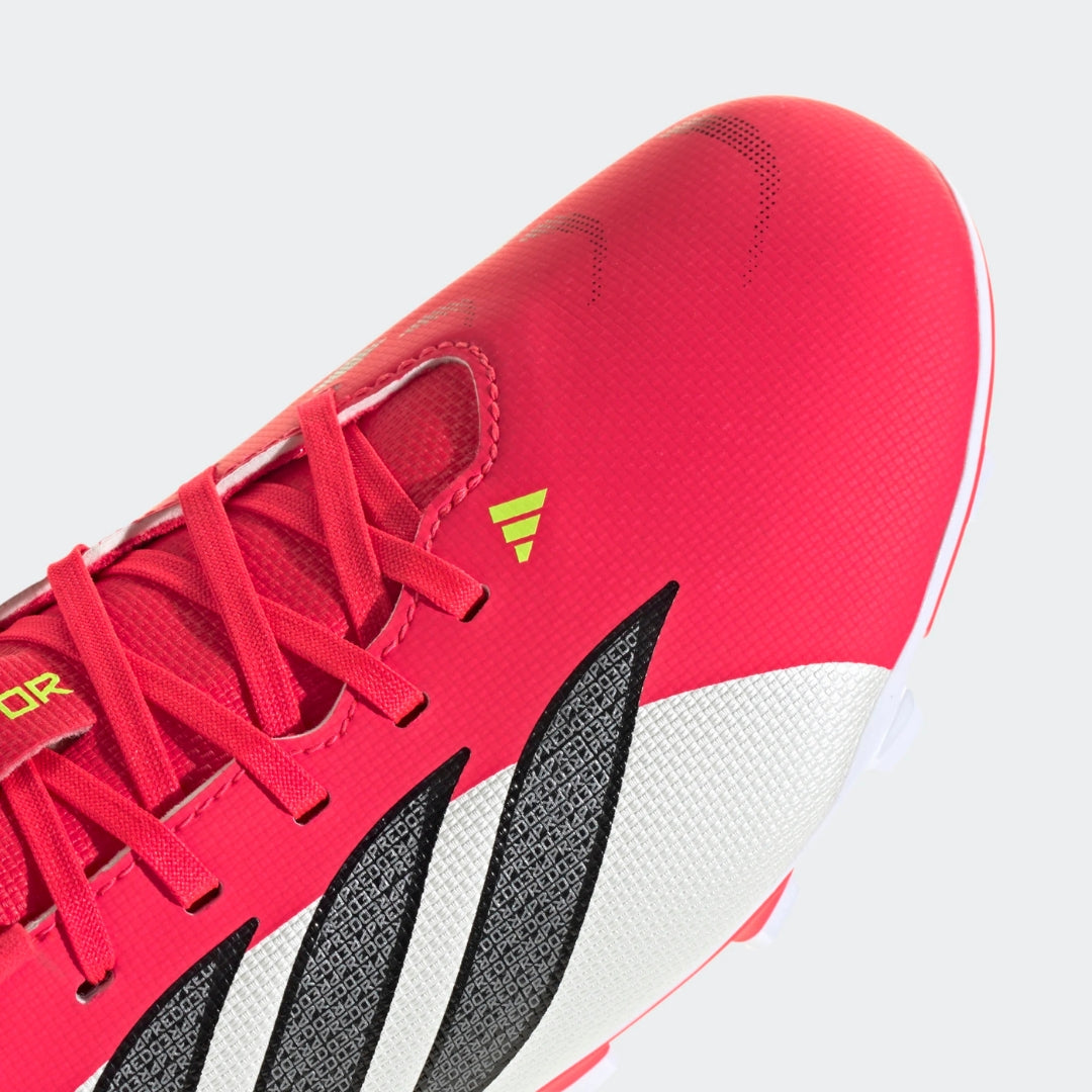 adidas Junior Predator Club FG/MG Soccer Cleats Lucid Red / Core Black / Cloud White