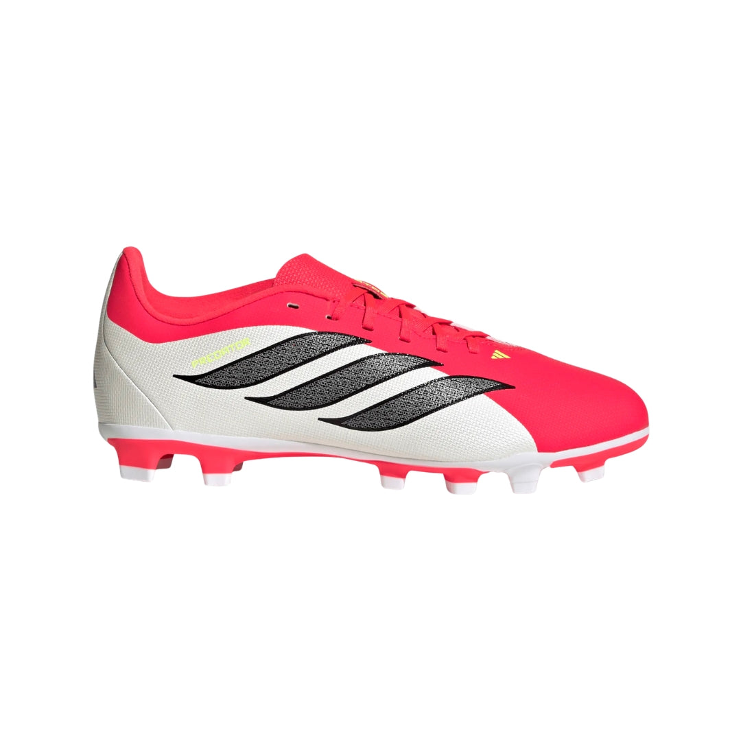adidas Junior Predator Club FG/MG Soccer Cleats Lucid Red / Core Black / Cloud White