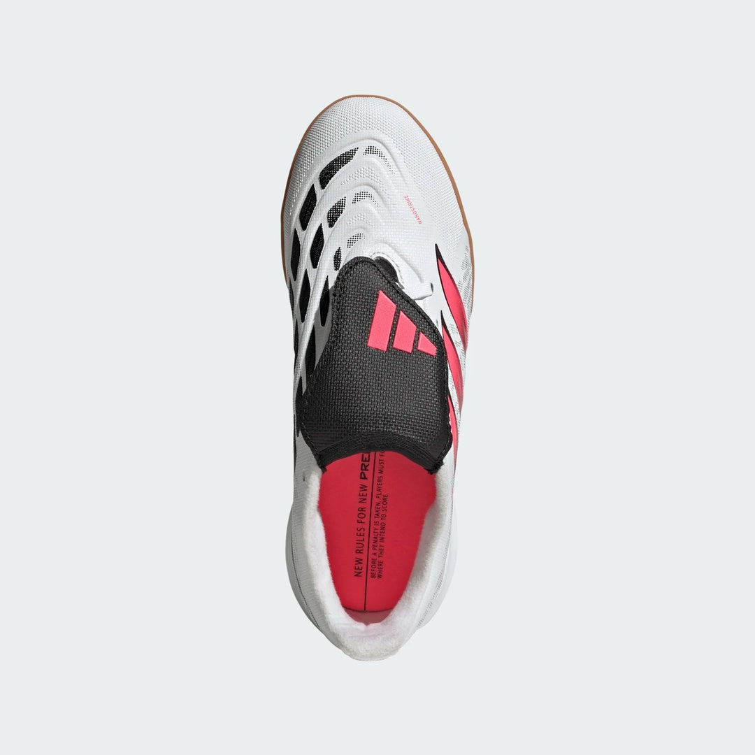 adidas Junior Predator League Fold-Over Tongue Sala Indoor Soccer Shoes white/black/pink