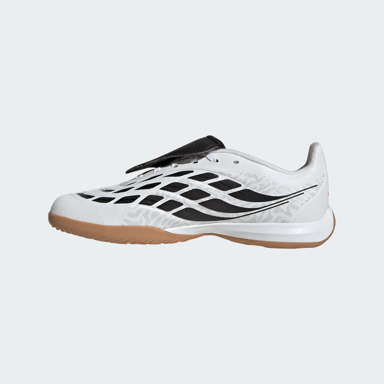 adidas Junior Predator League Fold-Over Tongue Sala Indoor Soccer Shoes white/black/pink