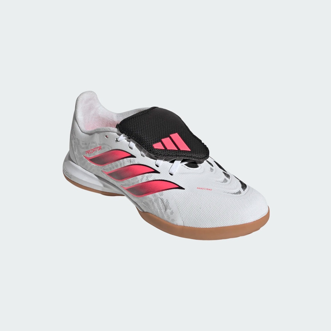 adidas Junior Predator League Fold-Over Tongue Sala Indoor Soccer Shoes white/black/pink