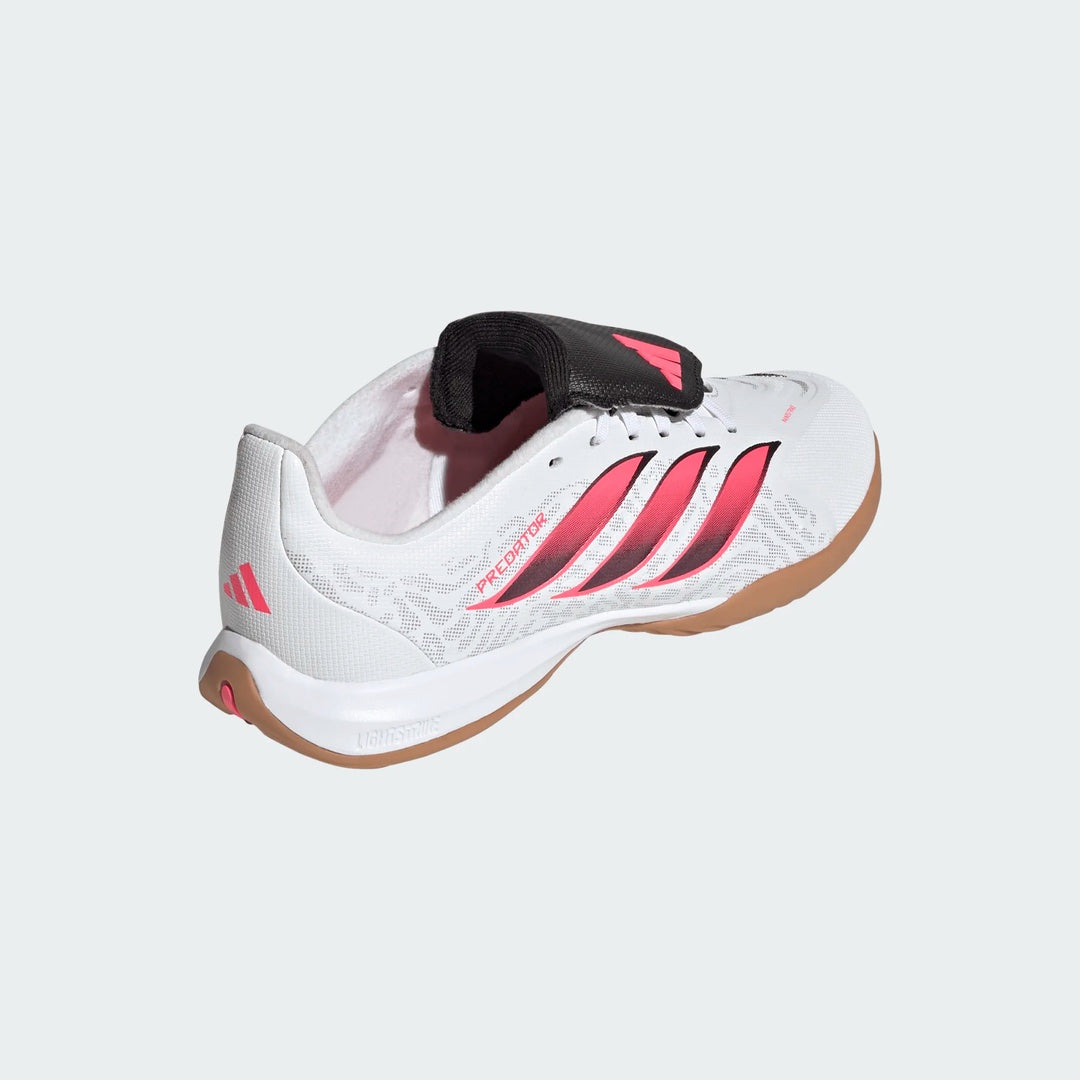adidas Junior Predator League Fold-Over Tongue Sala Indoor Soccer Shoes white/black/pink