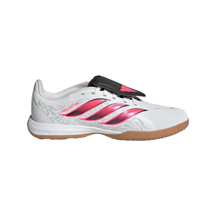 adidas Junior Predator League Fold-Over Tongue Sala Indoor Soccer Shoes white/black/pink