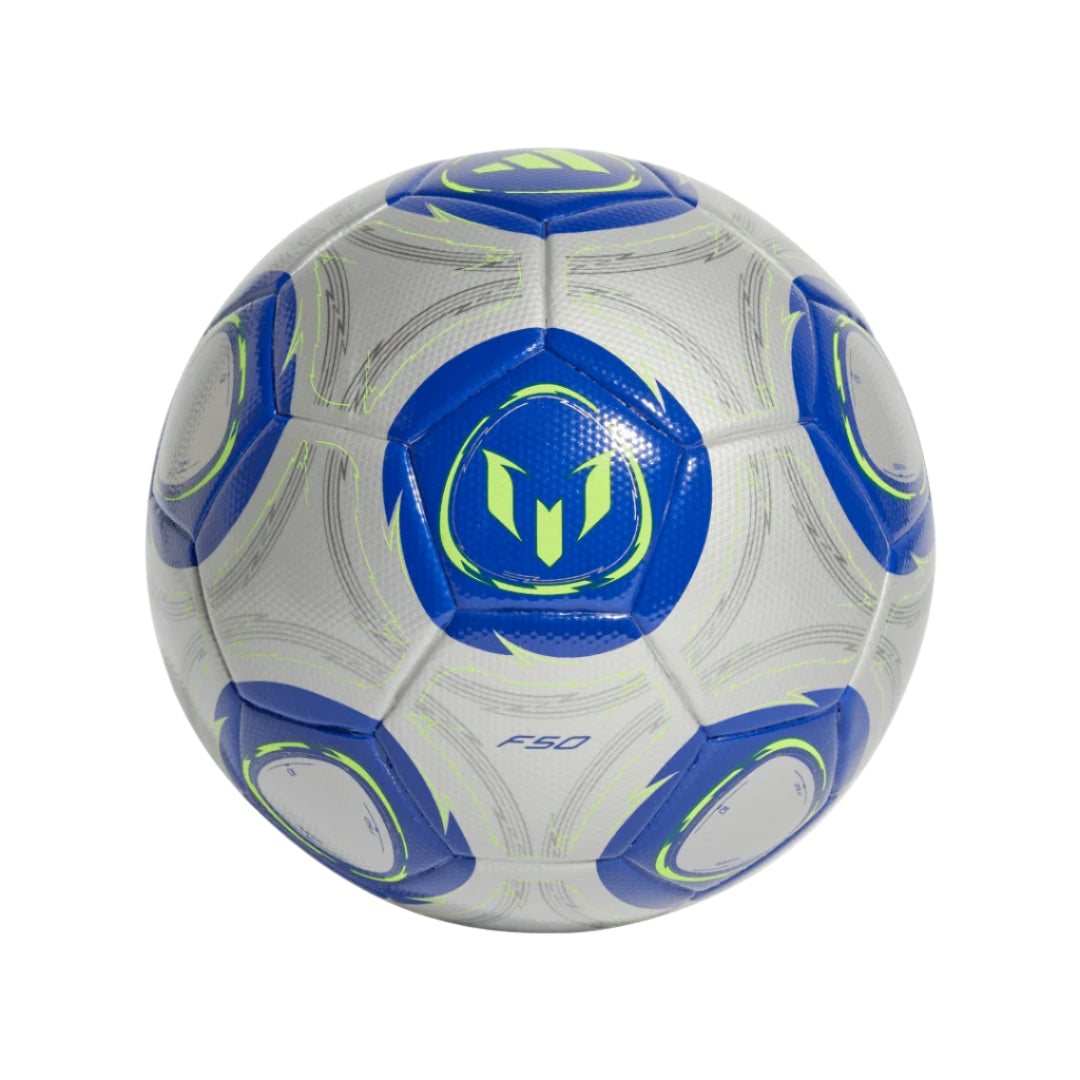 adidas Messi JE6457 League Soccer Ball Silver Blue Yellow