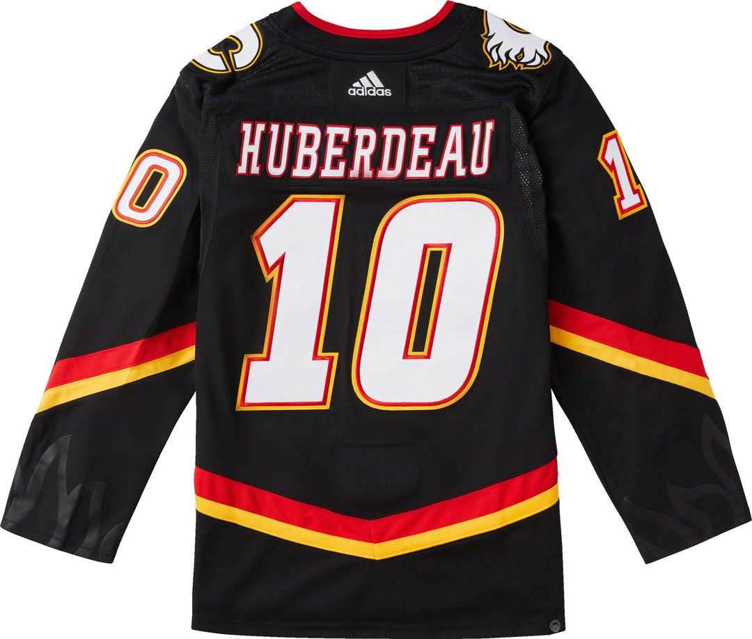 adidas NHL Calgary Flames Jonathan Huberdeau Authentic Primegreen Alternate Jersey black