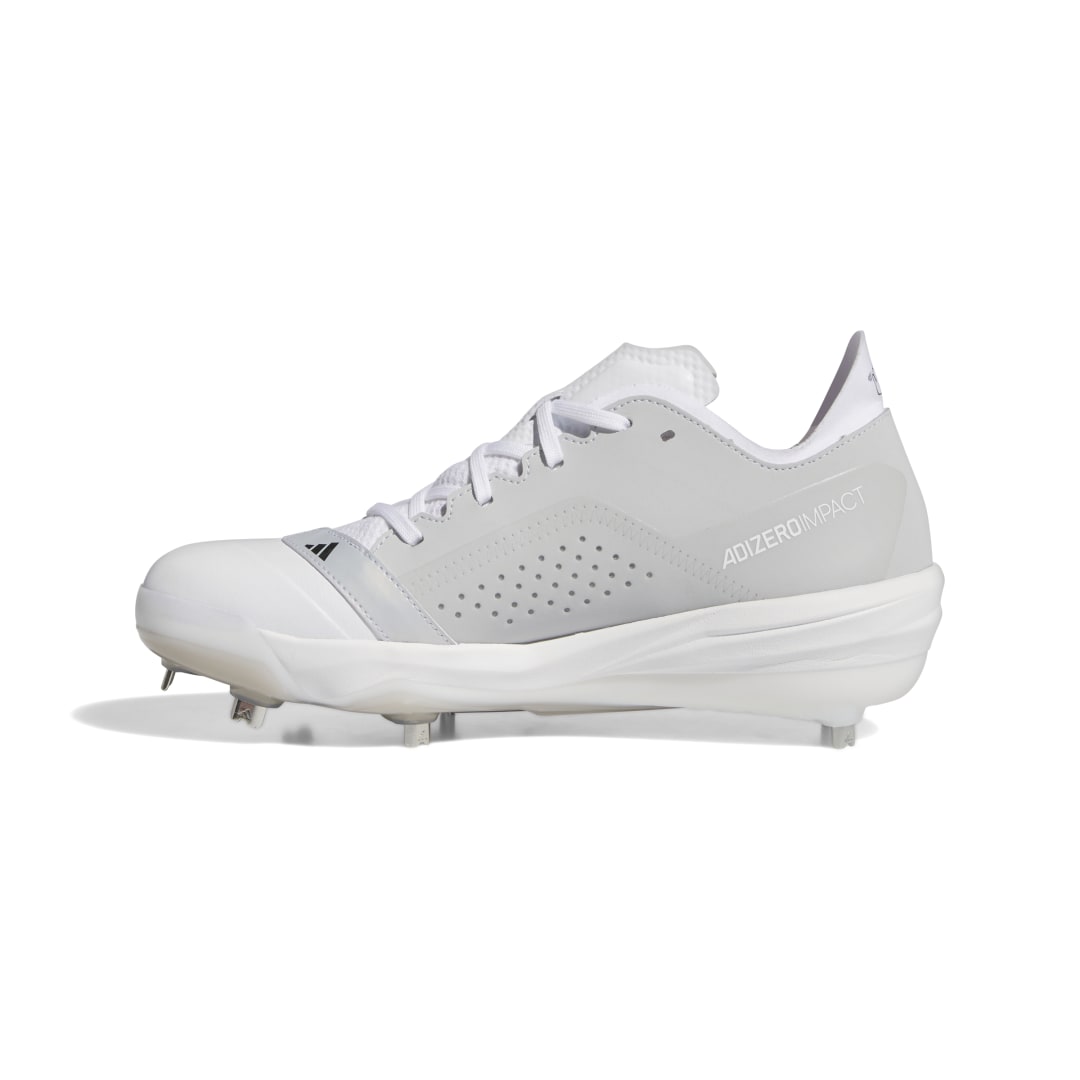 adidas Senior Adizero Impact Metal Baseball Cleats White