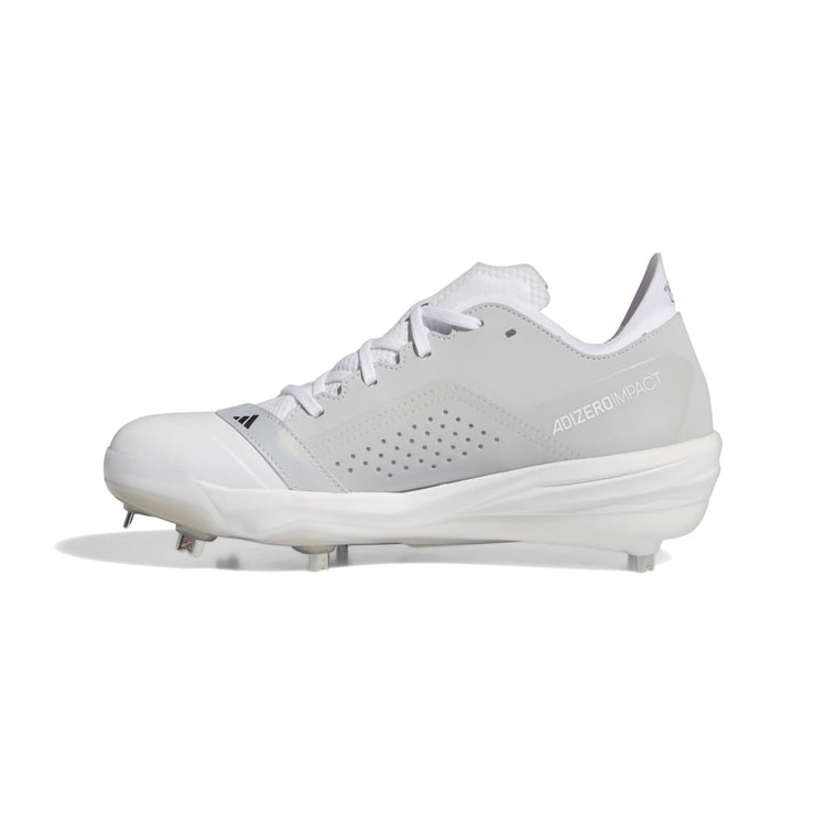 adidas Senior Adizero Impact Metal Baseball Cleats White