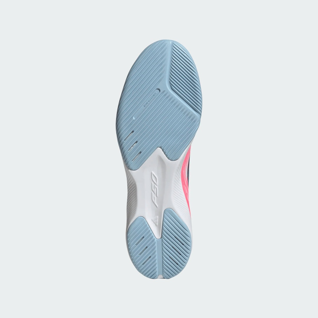adidas Senior F50 Hyperfast League Indoor Soccer Shoes white/pink/purple