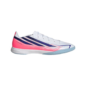 adidas Senior F50 Hyperfast League Indoor Soccer Shoes white/pink/purple