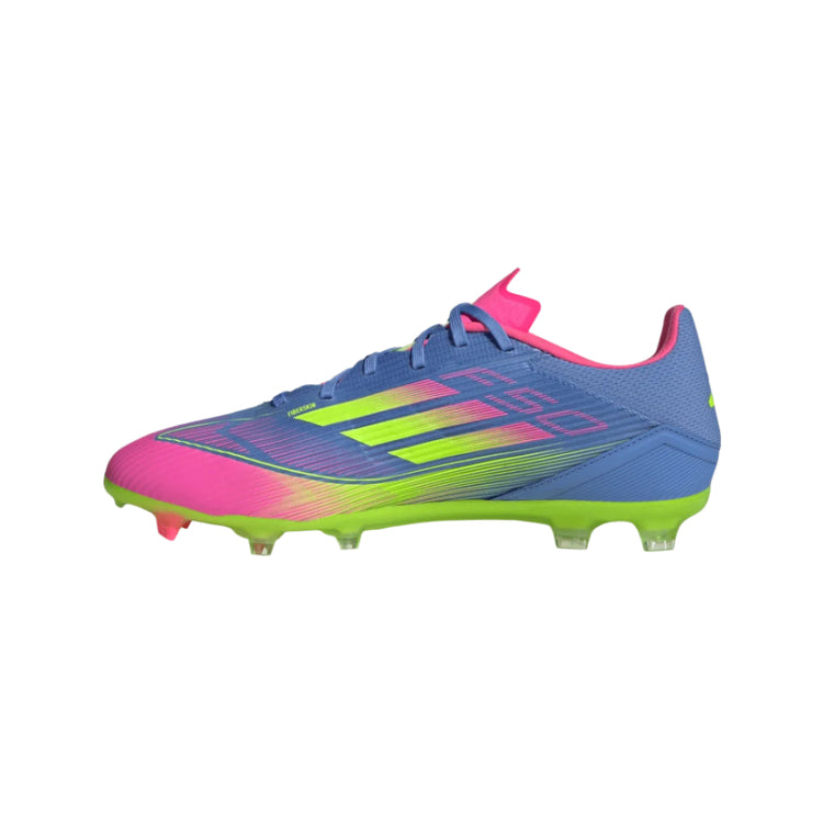 adidas Senior F50 IE1290 League FG Soccer Cleats blue yellow pink