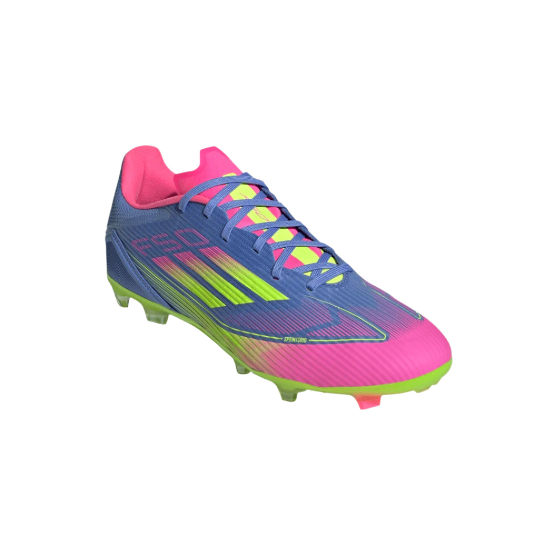 adidas Senior F50 IE1290 League FG Soccer Cleats blue yellow pink