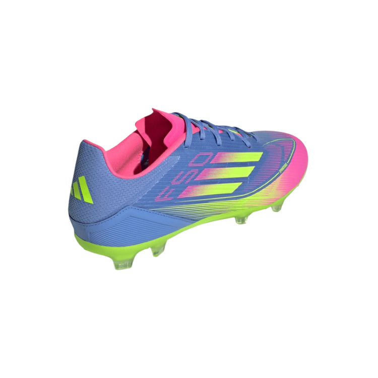 adidas Senior F50 IE1290 League FG Soccer Cleats blue yellow pink