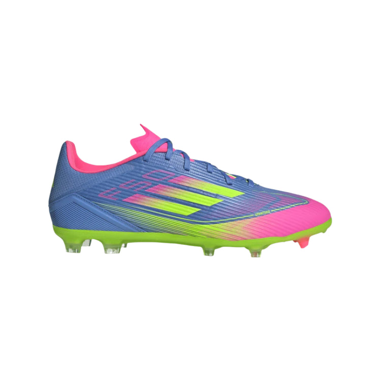 adidas Senior F50 IE1290 League FG Soccer Cleats blue yellow pink