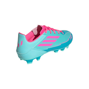 adidas Senior F50 Messi IH0929 Club FG Soccer Cleats aqua pink cyan blue