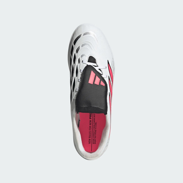 adidas Senior Predator Club Fold-Over Tongue Sala Indoor Soccer Shoes white/black/pink