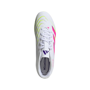 adidas Senior Predator ID1323 Club FG Soccer Cleats white pink yellow