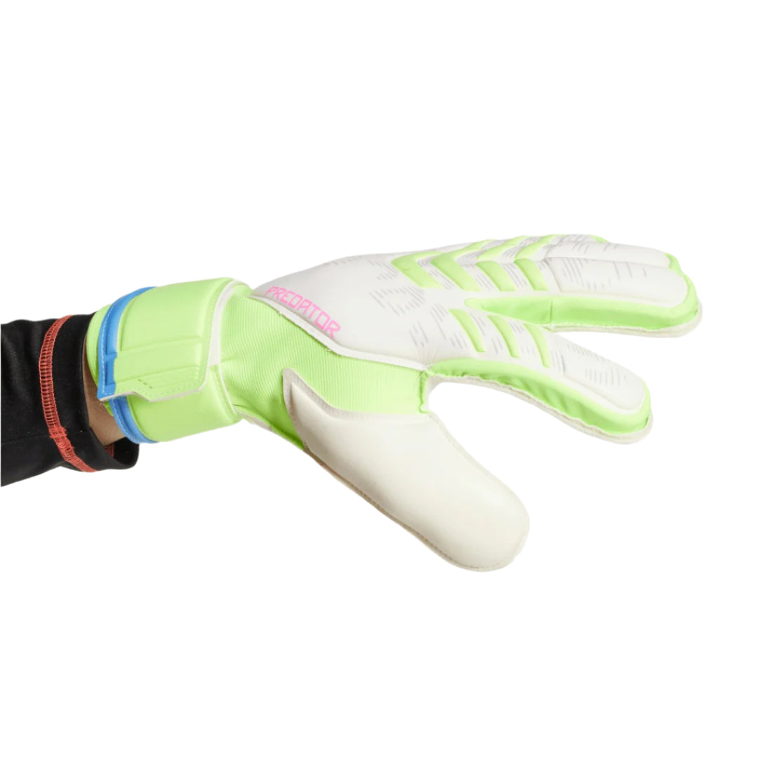 adidas Senior Predator JH3803 Soccer TRN Goalkeeper Gloves white lime green pink