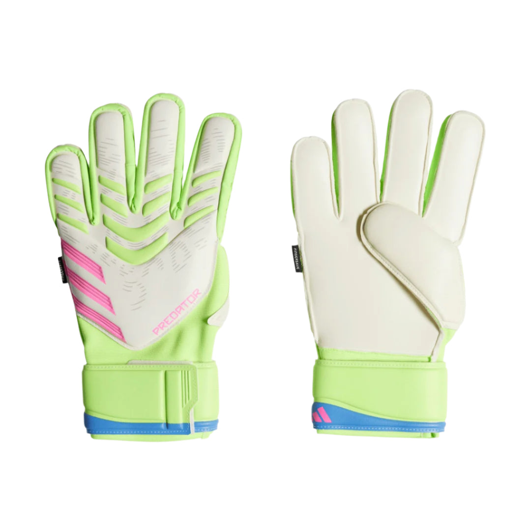 adidas Senior Predator JH3803 Soccer TRN Goalkeeper Gloves white lime green pink