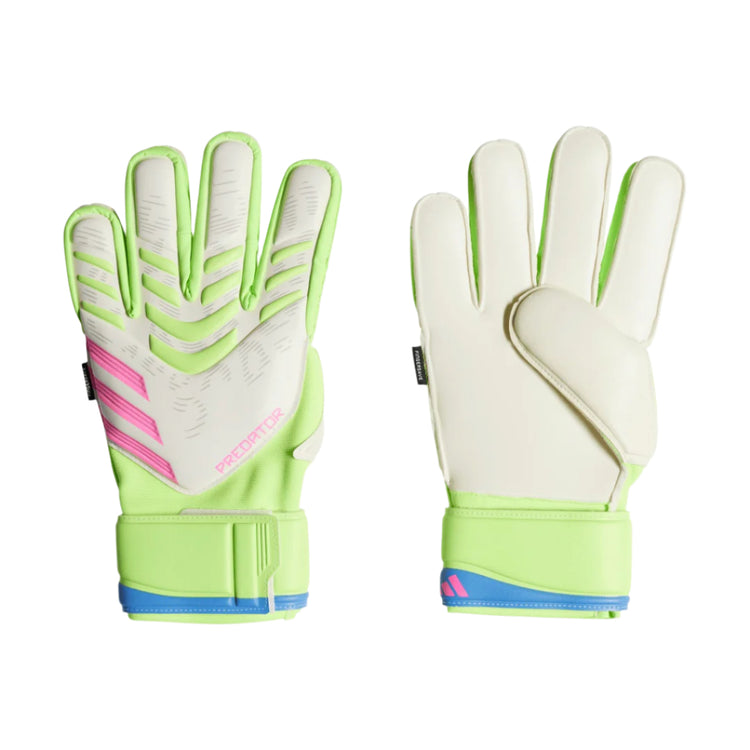 adidas Senior Predator JH3803 Soccer TRN Goalkeeper Gloves white lime green pink