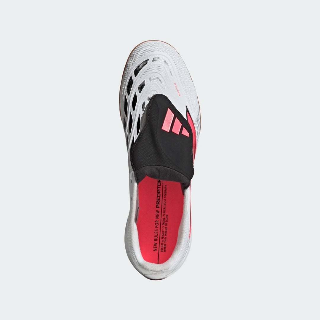 adidas Senior Predator League Indoor Soccer Shoes white/black/pink