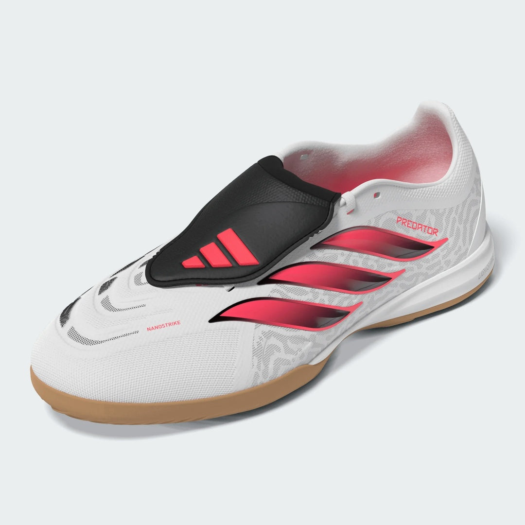 adidas Senior Predator League Indoor Soccer Shoes white/black/pink