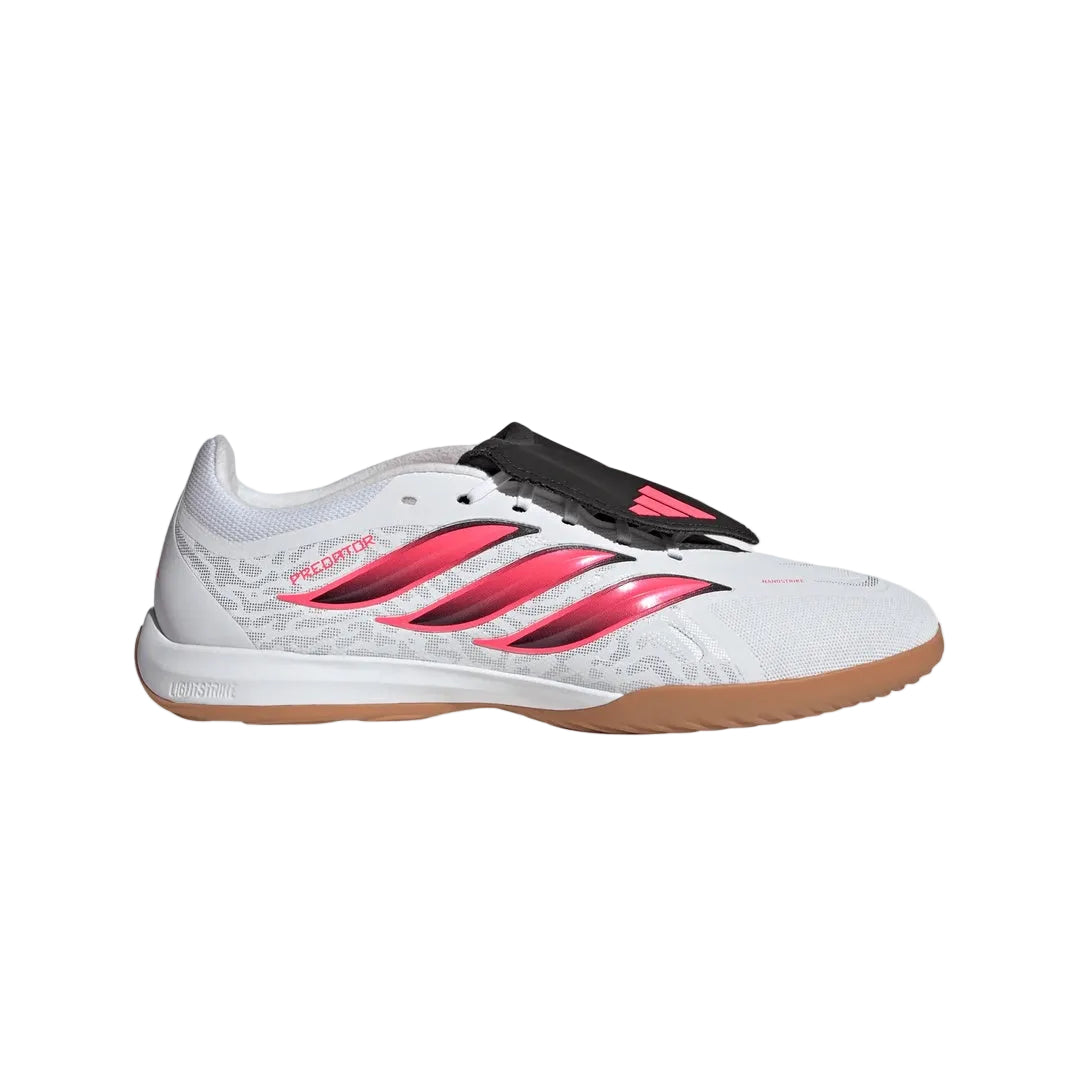 adidas Senior Predator League Indoor Soccer Shoes white/black/pink