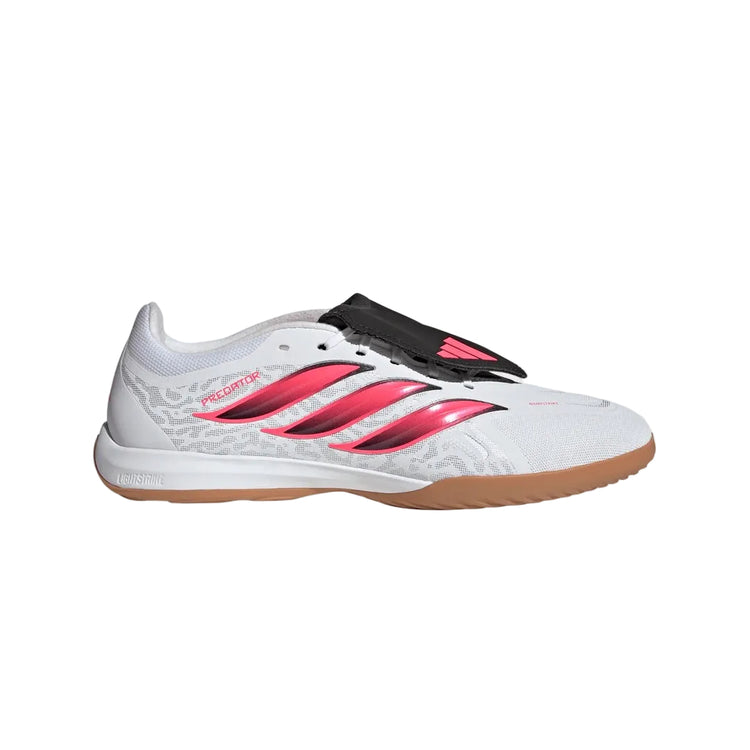 adidas Senior Predator League Indoor Soccer Shoes white/black/pink