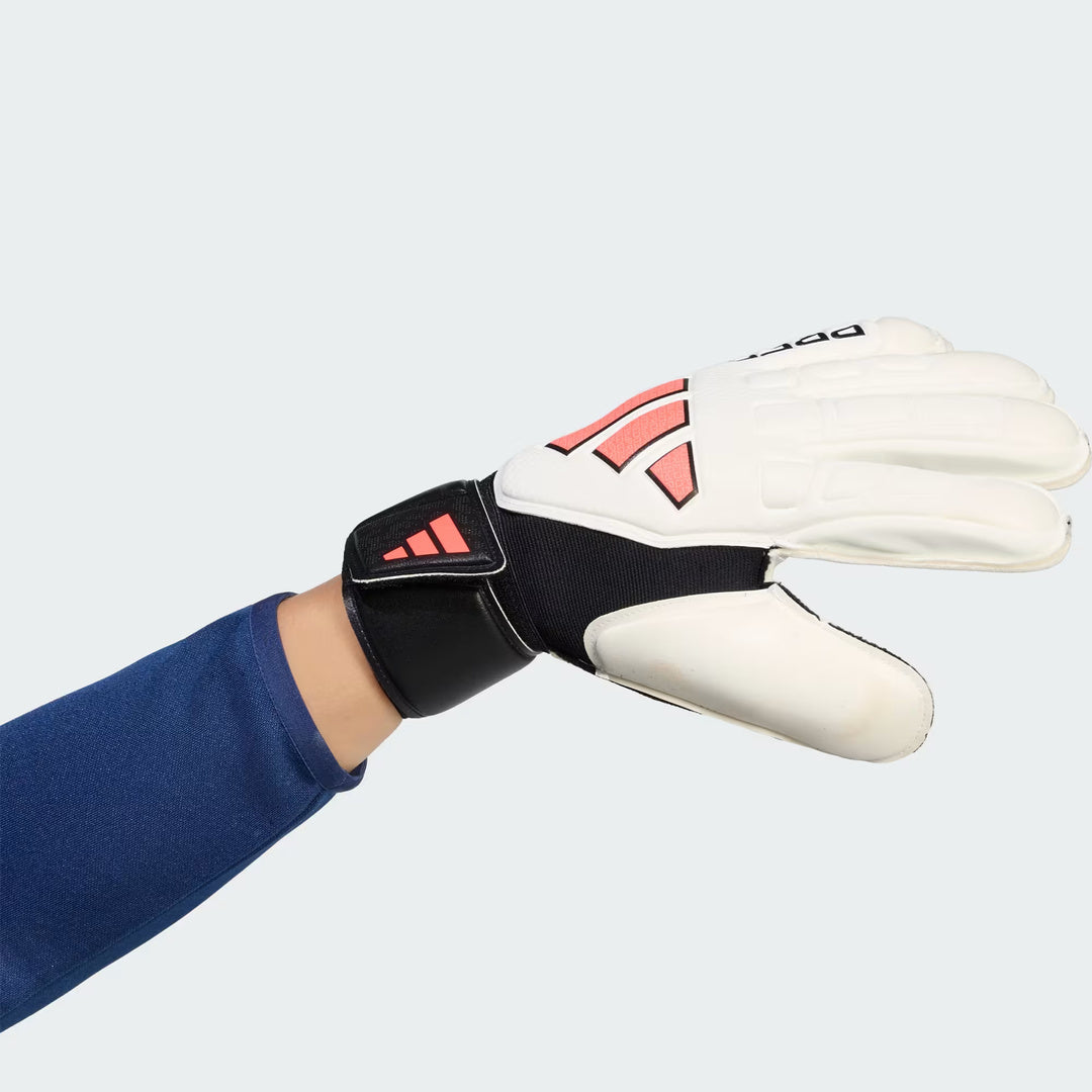 adidas Senior Predator Match Fingersave Soccer Goalkeeper Glove white/black