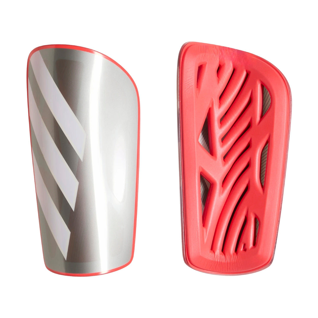 adidas Senior Tiro League Soccer Shin Pads Iron Metallic/Lucid Red/White