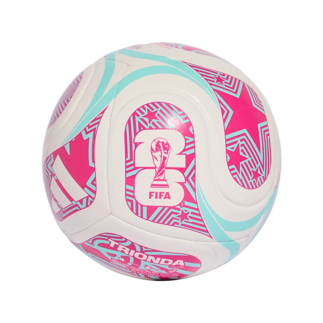adidas World Cup 26 Club Soccer Ball white/aqua/shock pink