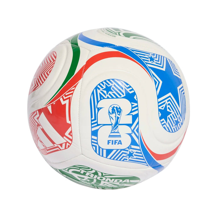 adidas World Cup 26 Club Soccer Ball white/vivid red/blue/green
