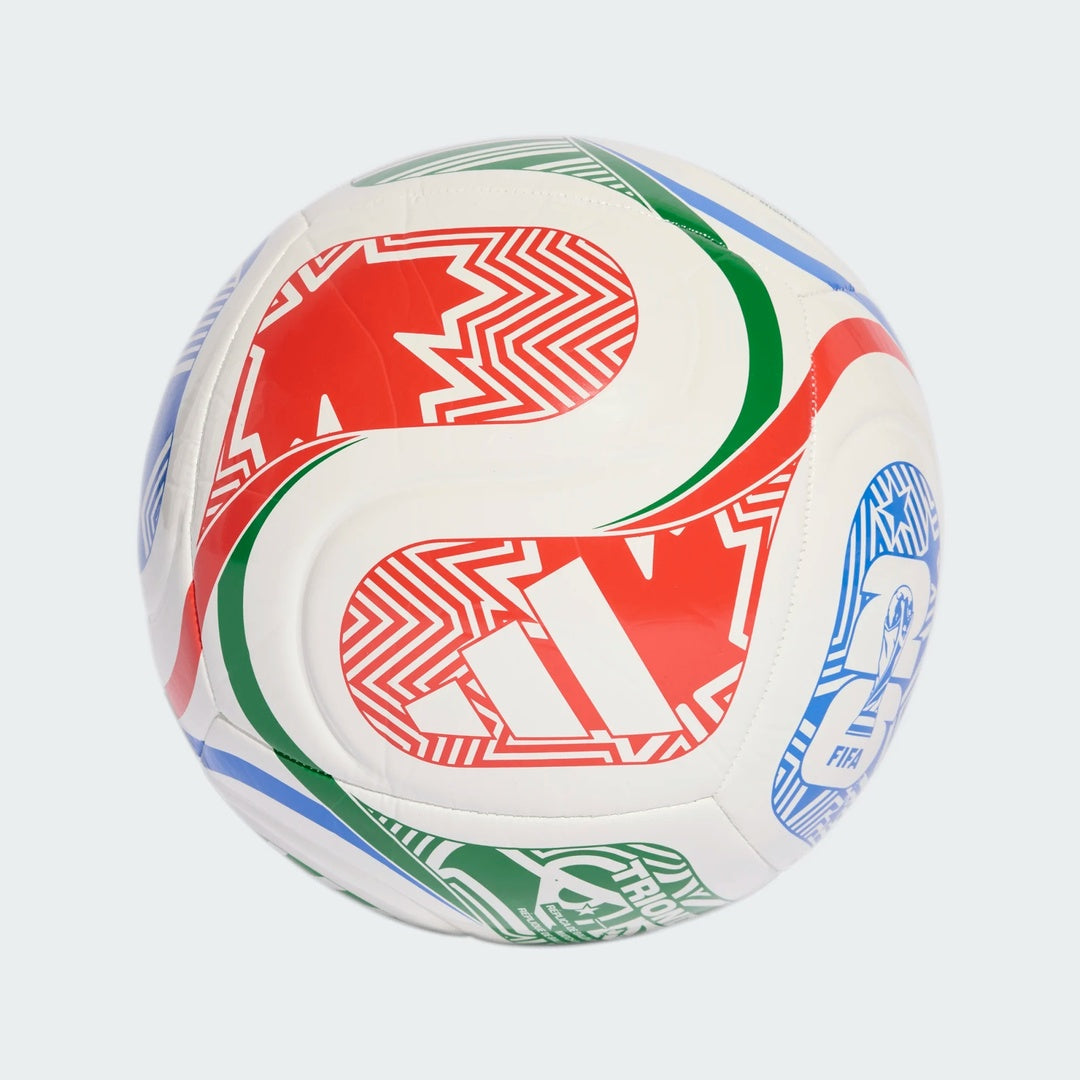 adidas World Cup 26 Club Soccer Ball white/vivid red/blue/green