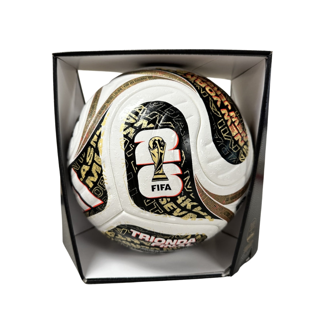adidas World Cup 26 Finals Pro Soccer Ball white/gold/black