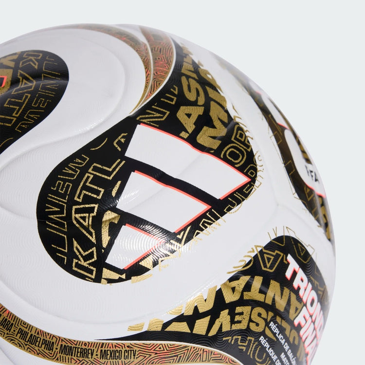 adidas World Cup 26 Trionda Final League Soccer Ball white/ black/ gold