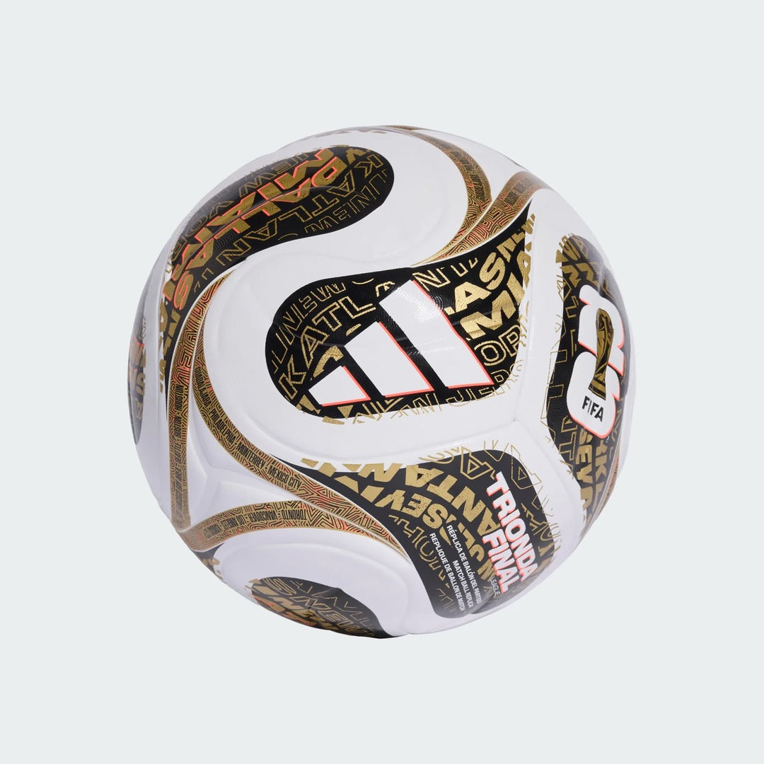 adidas World Cup 26 Trionda Final League Soccer Ball white/ black/ gold